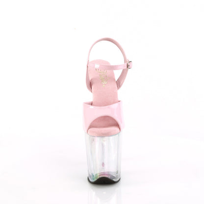 *8" Heel, 4" Holo Tinted PF Ankle Strap Sandal (Pleaser FLAM809HT/BHG/HG)