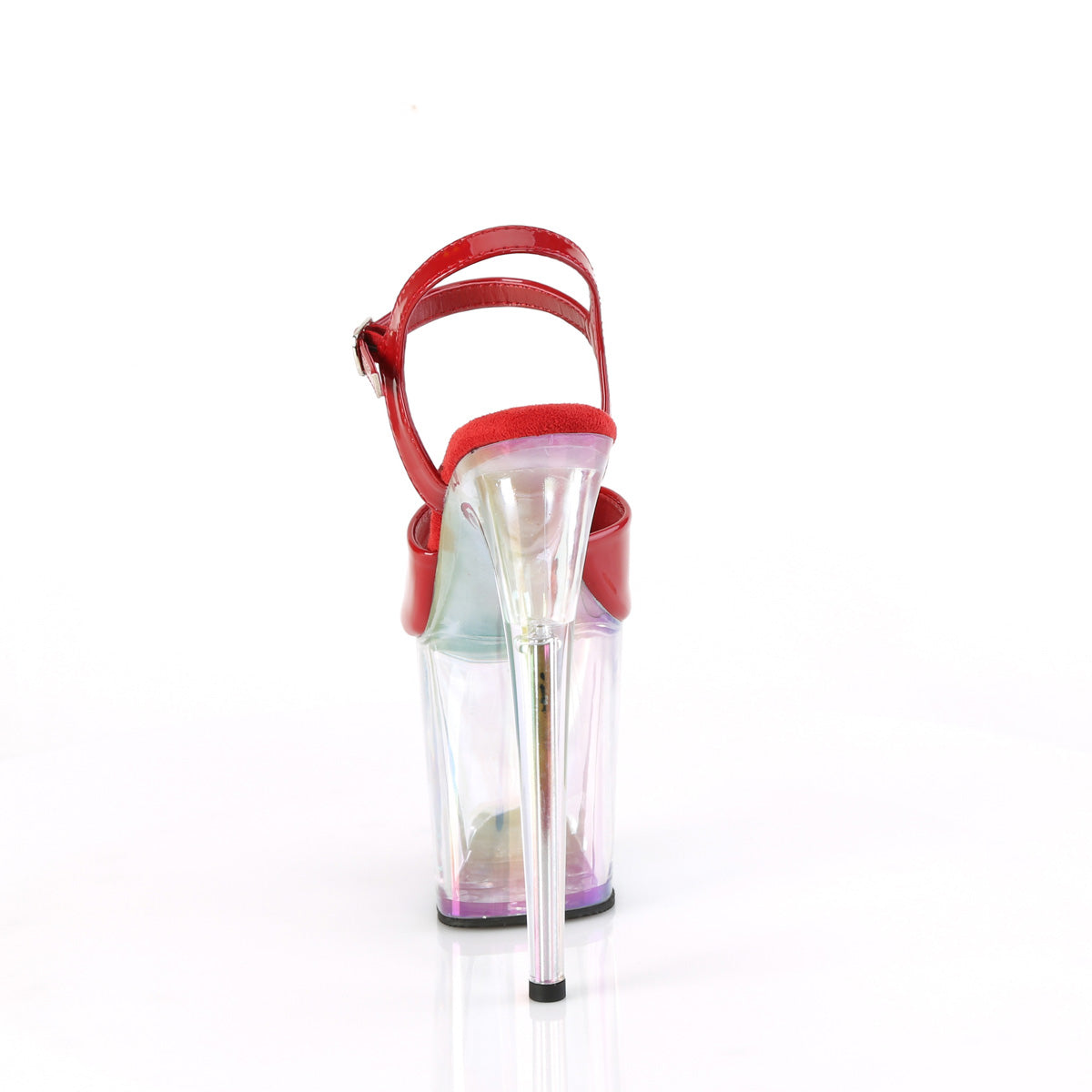 *8" Heel, 4" Holo Tinted PF Ankle Strap Sandal (Pleaser FLAM809HT/BHG/HG)