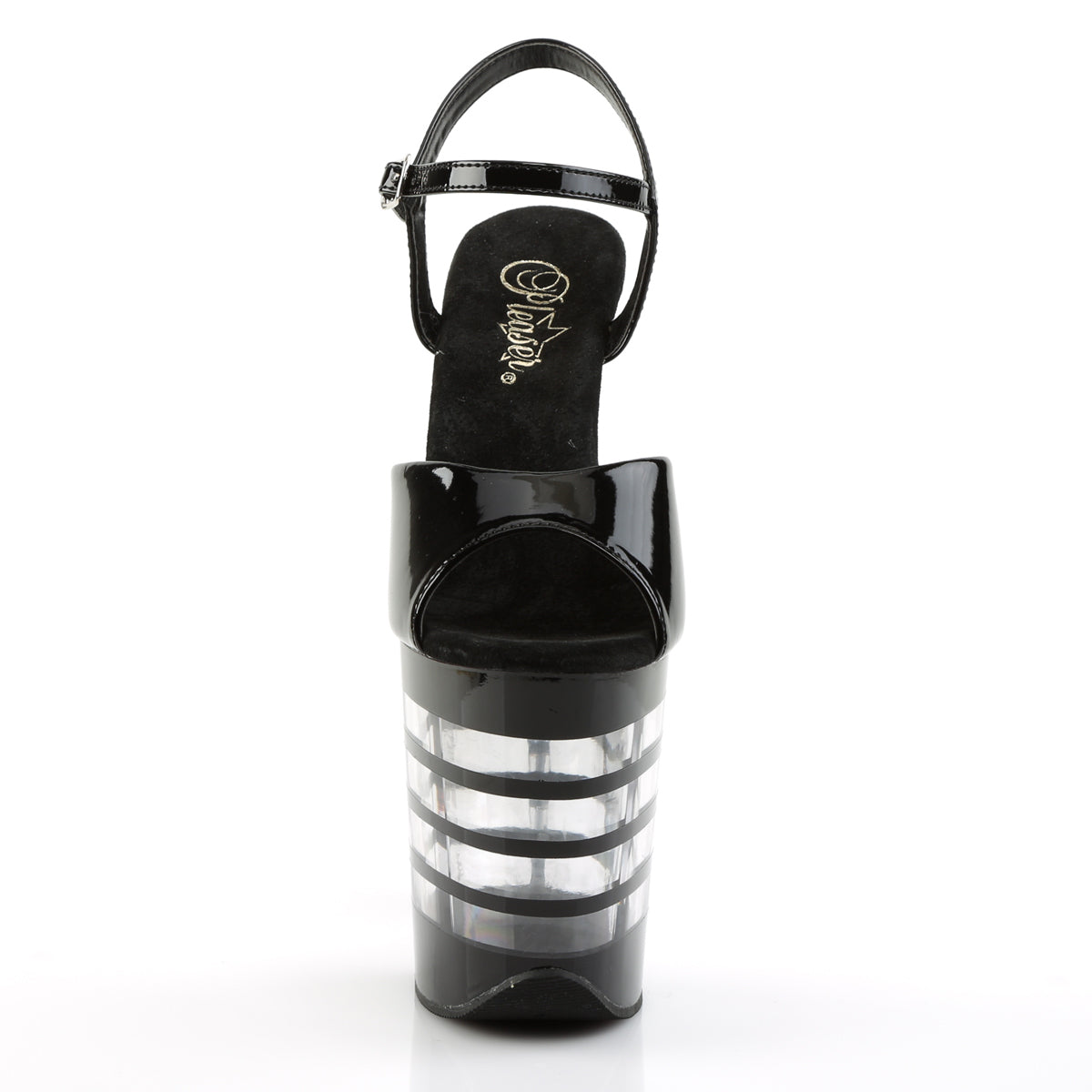 8" Heel, 4" Lined PF Ankle Strap Sandal (Pleaser FLAM809LN/B/M)