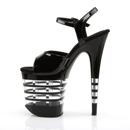 8" Heel, 4" Lined PF Ankle Strap Sandal (Pleaser FLAM809LN/B/M)