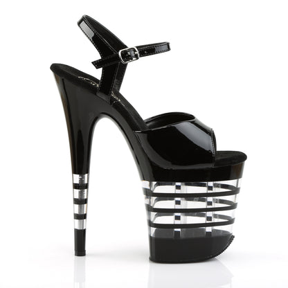 8" Heel, 4" Lined PF Ankle Strap Sandal (Pleaser FLAM809LN/B/M)