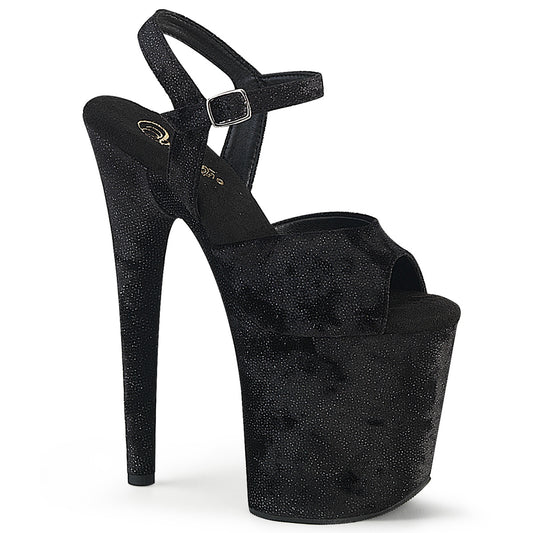 8" Heel, 4" PF Ankle Strap Sandal (Pleaser FLAM809WR/BFA/M)