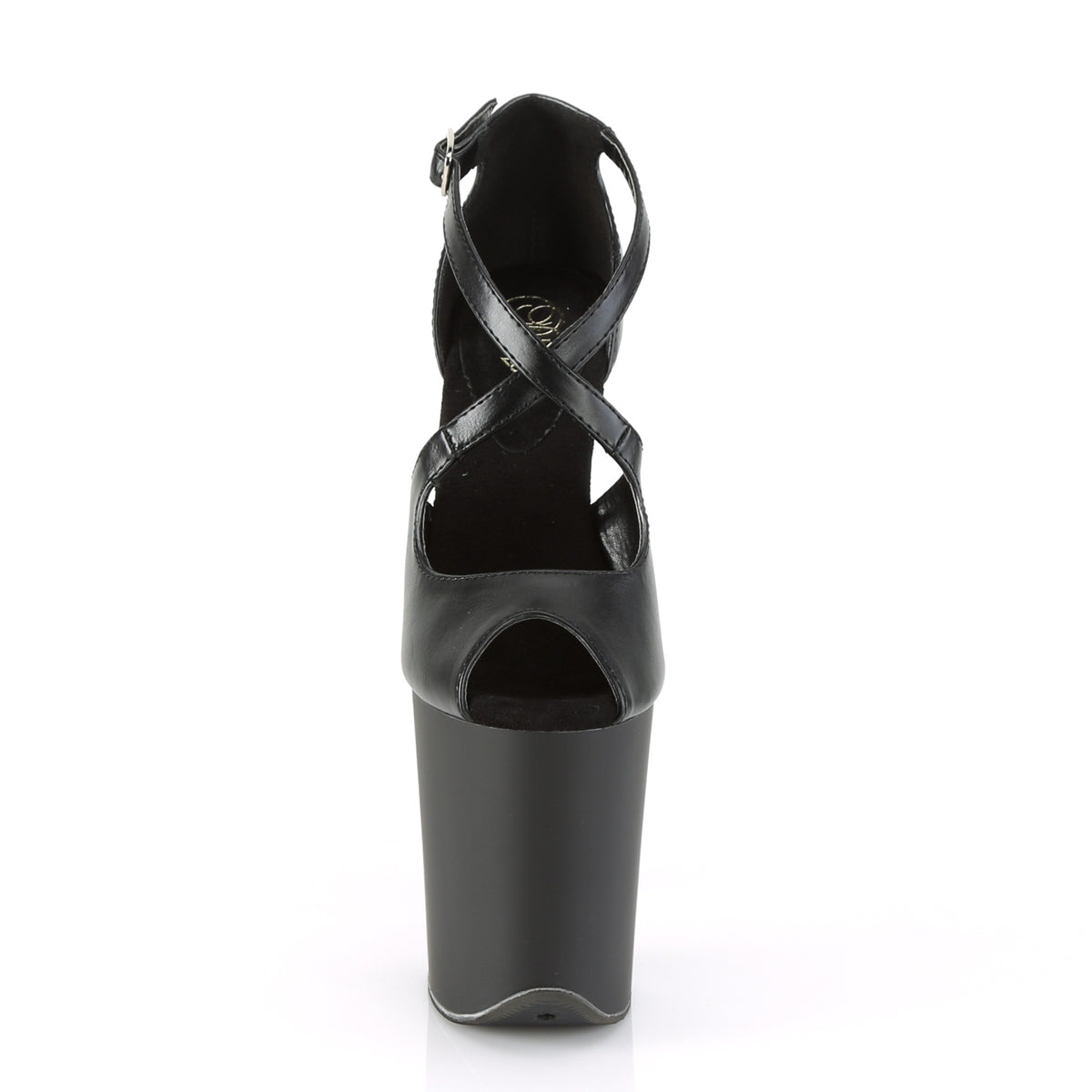 *8" Heel, 4" PF Peep Toe Criss Cross Sandal (Pleaser FLAM821/BPU/M)