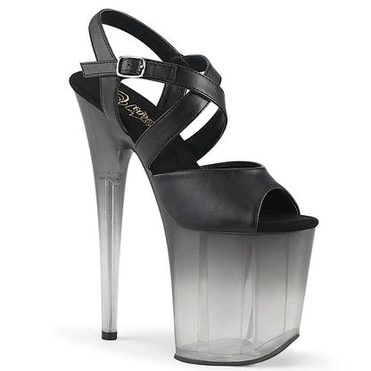 8" Heel, 4" PF Criss-Cross Ankle Strap Sandal (Pleaser FLAM822T/BPU/M)