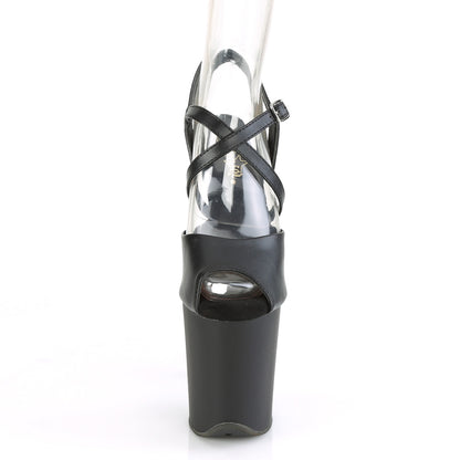 8" Heel, 4" PF Criss Cross Ankle Strap Sandal (Pleaser FLAM824/B/M)