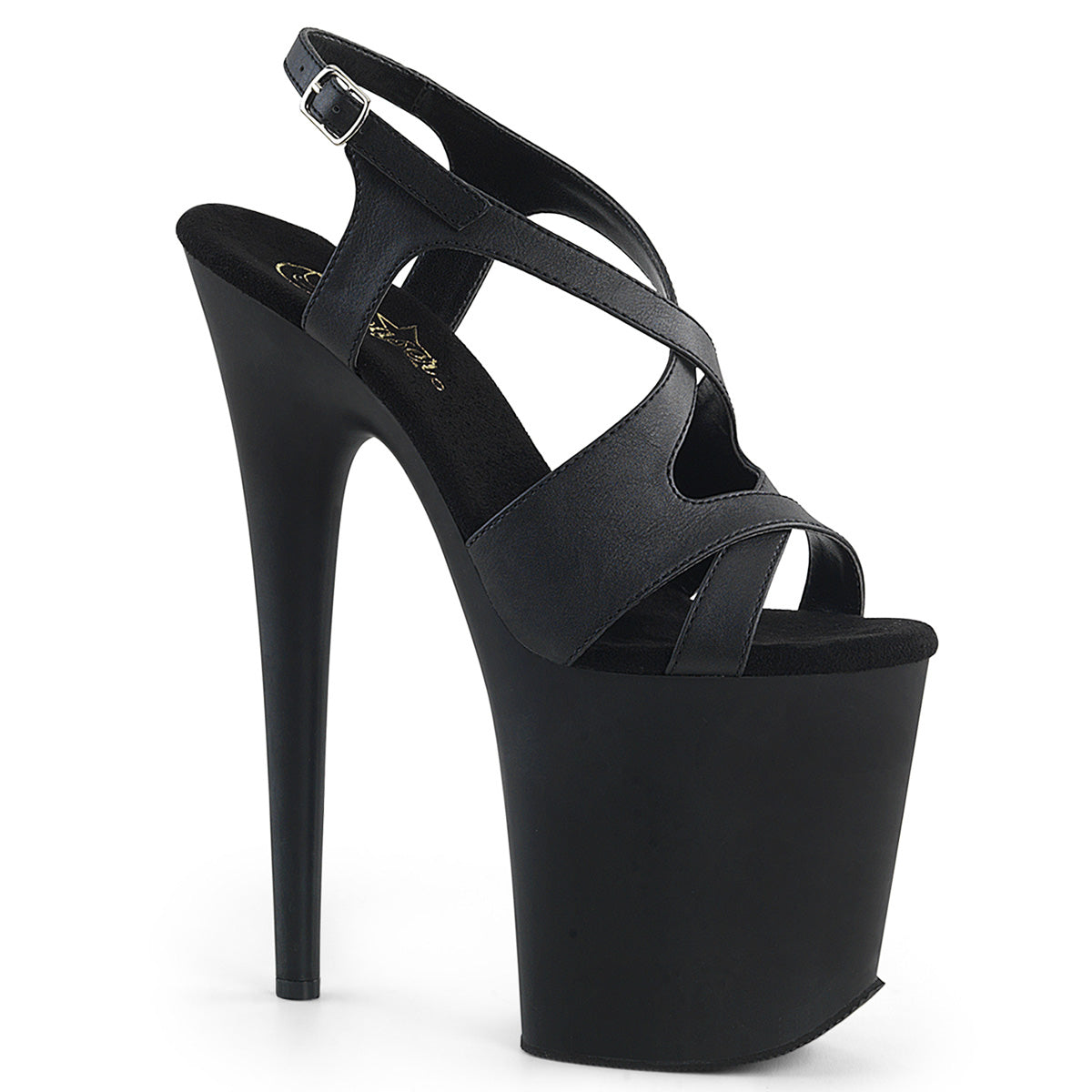 *8" Heel, 4" PF Criss-Cross Sandal (Pleaser FLAM831/B/M)