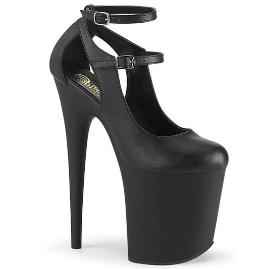 8" Heel, 4" PF Mary Jane Pump w/Cutout (Pleaser FLAM850/BPU/M)