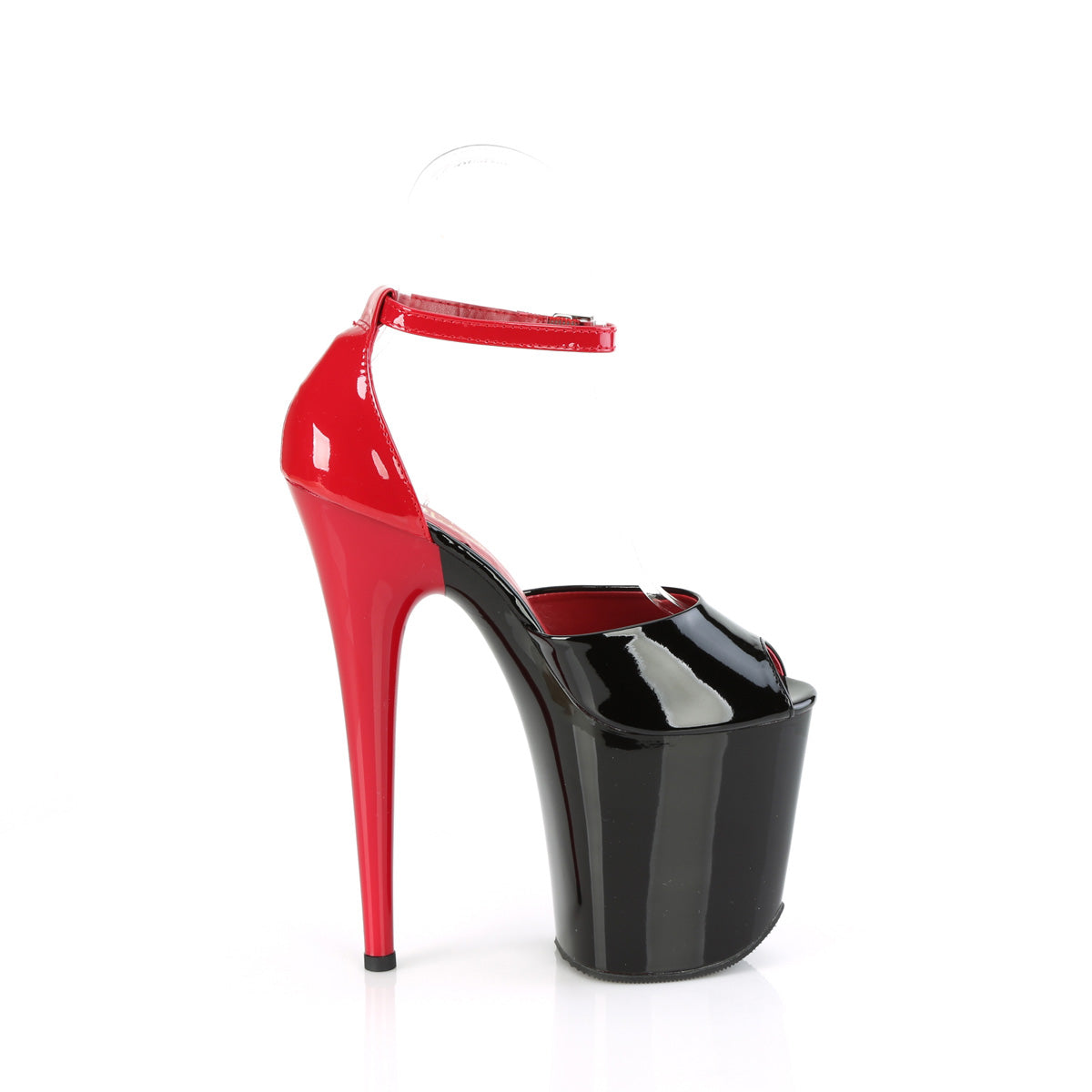 *8" Heel, 4" PF Close Back Ankle Strap Sandal (Pleaser FLAM868/B-R/M)