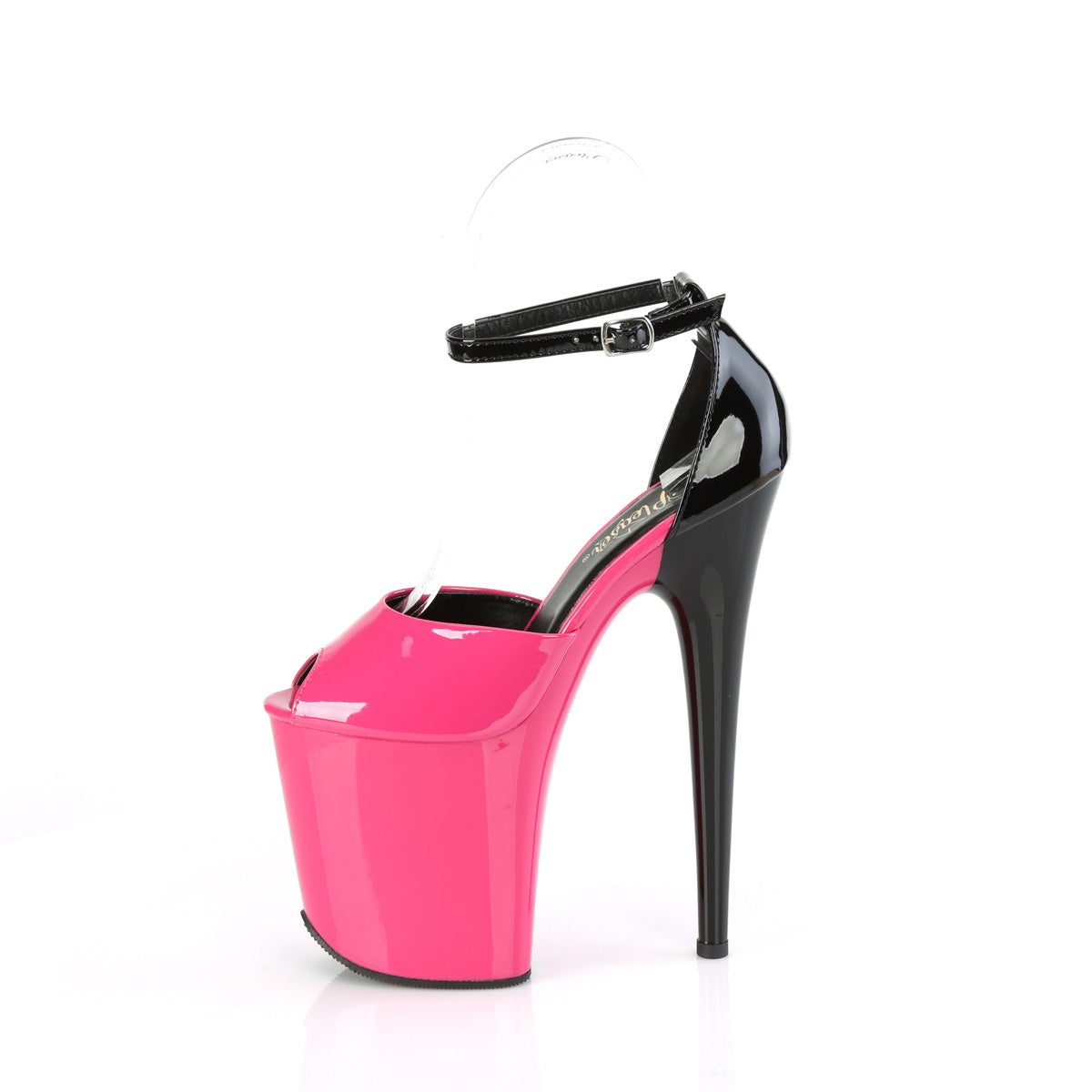 *8" Heel, 4" PF Close Back Ankle Strap Sandal (Pleaser FLAM868/B-R/M)