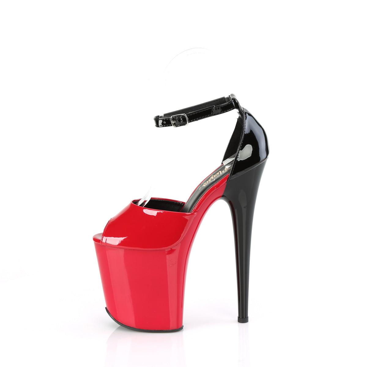 *8" Heel, 4" PF Close Back Ankle Strap Sandal (Pleaser FLAM868/B-R/M)
