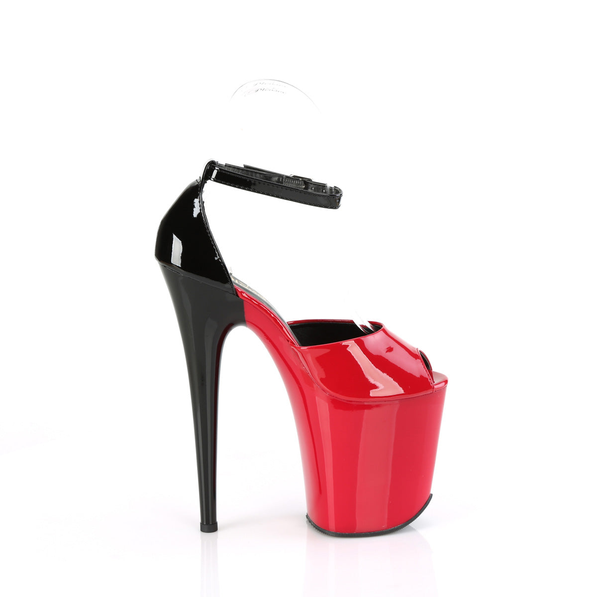 *8" Heel, 4" PF Close Back Ankle Strap Sandal (Pleaser FLAM868/B-R/M)