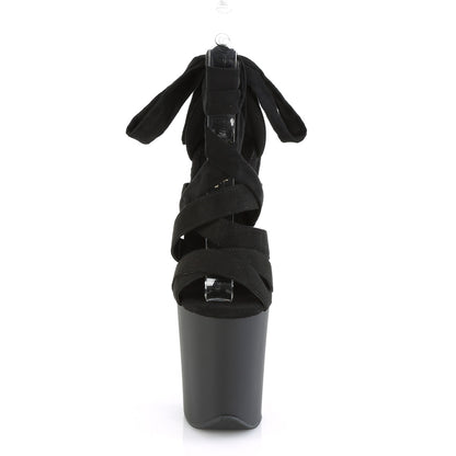 8" Heel, 4" PF Criss Cross Ankle Wrap Sandal (Pleaser FLAM876/BFS/M)