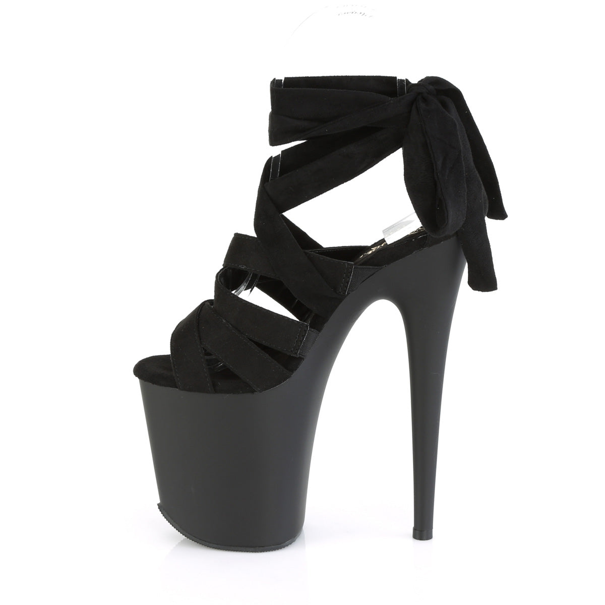 8" Heel, 4" PF Criss Cross Ankle Wrap Sandal (Pleaser FLAM876/BFS/M)
