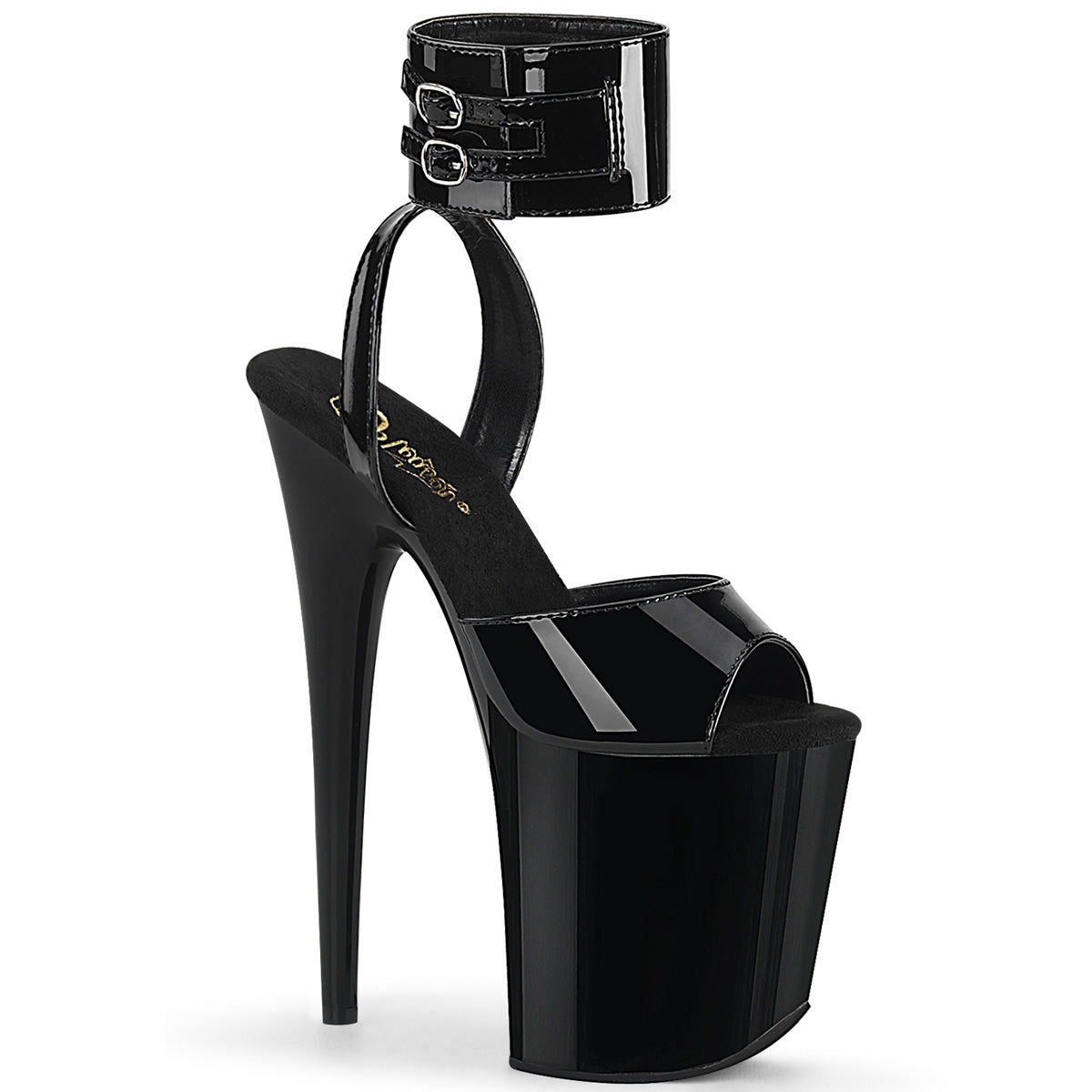 8" Heel, 4" PF Ankle Strap Sandal (Pleaser FLAM891/B/M)