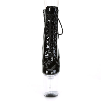 8" Heel, 4" PF LED Illuminated Ankle Boot, Side Zip (Pleaser FDANCE1020-8/B/C)