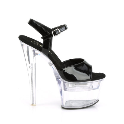 7" Heel, 2 3/4" Platform LED Illuminated Ankle Strap Sandal (Pleaser FDANCE709/B/C)