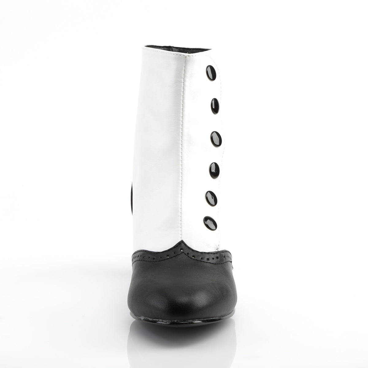 2" Heel Button Spat Ankle Boot (Bordello FLO1023/WB/PU)
