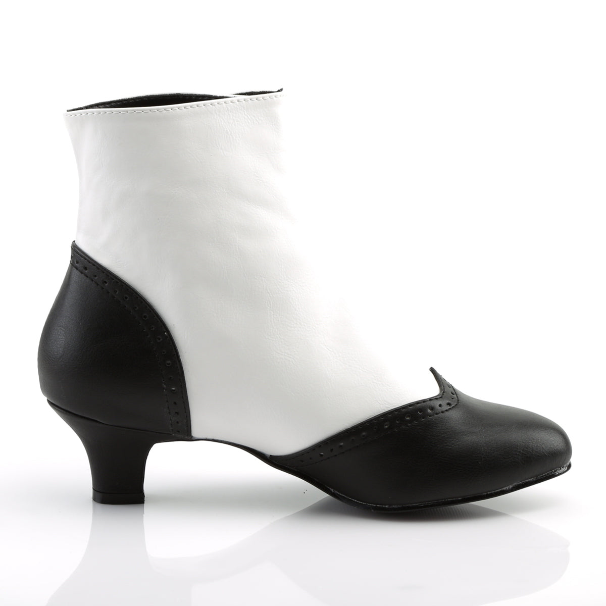 2" Heel Button Spat Ankle Boot (Bordello FLO1023/WB/PU)