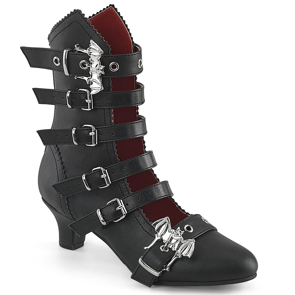 2" Heel 1 1/2" Concealed PF Maryjane Pump w/ Spat (Demonia FLO1035/BVL)