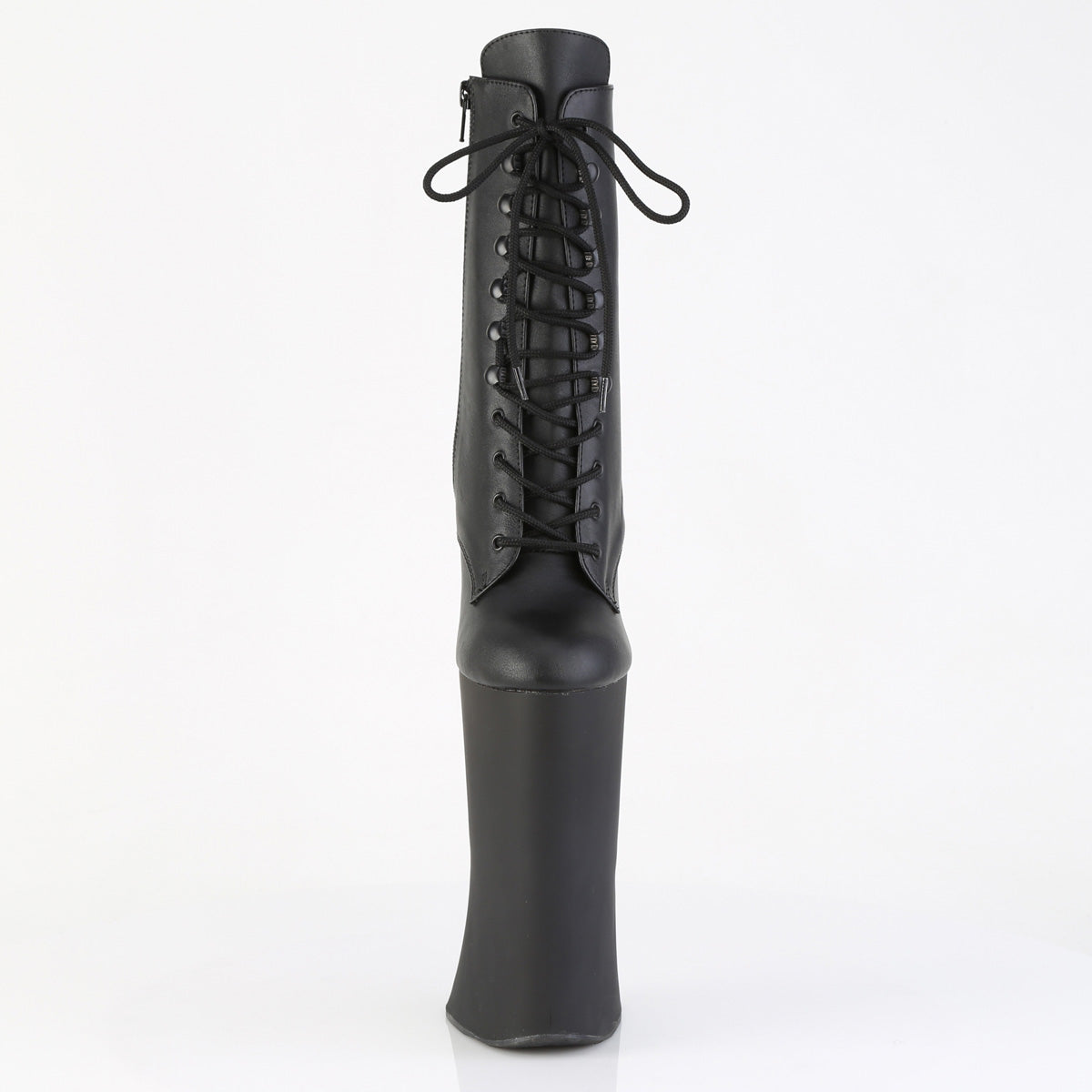11" Heelless, 6 1/4" PF Lace-Up Front Ankle Boot, Inside Zip (Pleaser FOR1020/B/M)