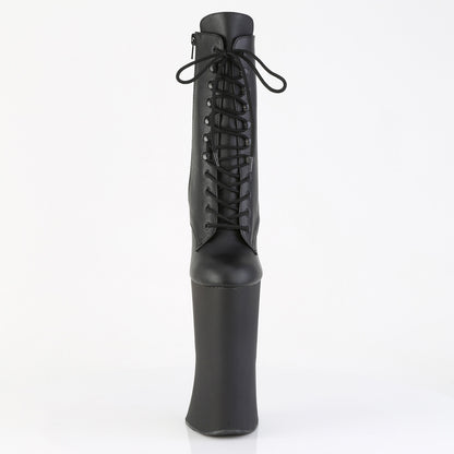11" Heelless, 6 1/4" PF Lace-Up Front Ankle Boot, Inside Zip (Pleaser FOR1020/B/M)