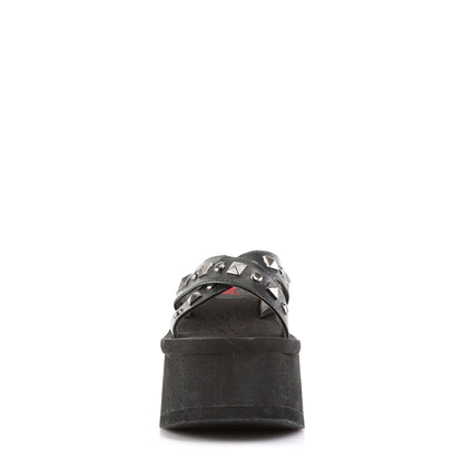 3 1/2" EVA PF, Criss Cross Slide W/ Metal Pyramids & Studs (Demonia FUNN29/BPU)