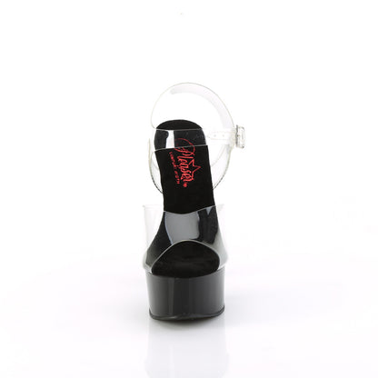 *6" Heel, 1 3/4" PF Comfort Width Ankle Strap Sandal (Pleaser GLM608/C/B)