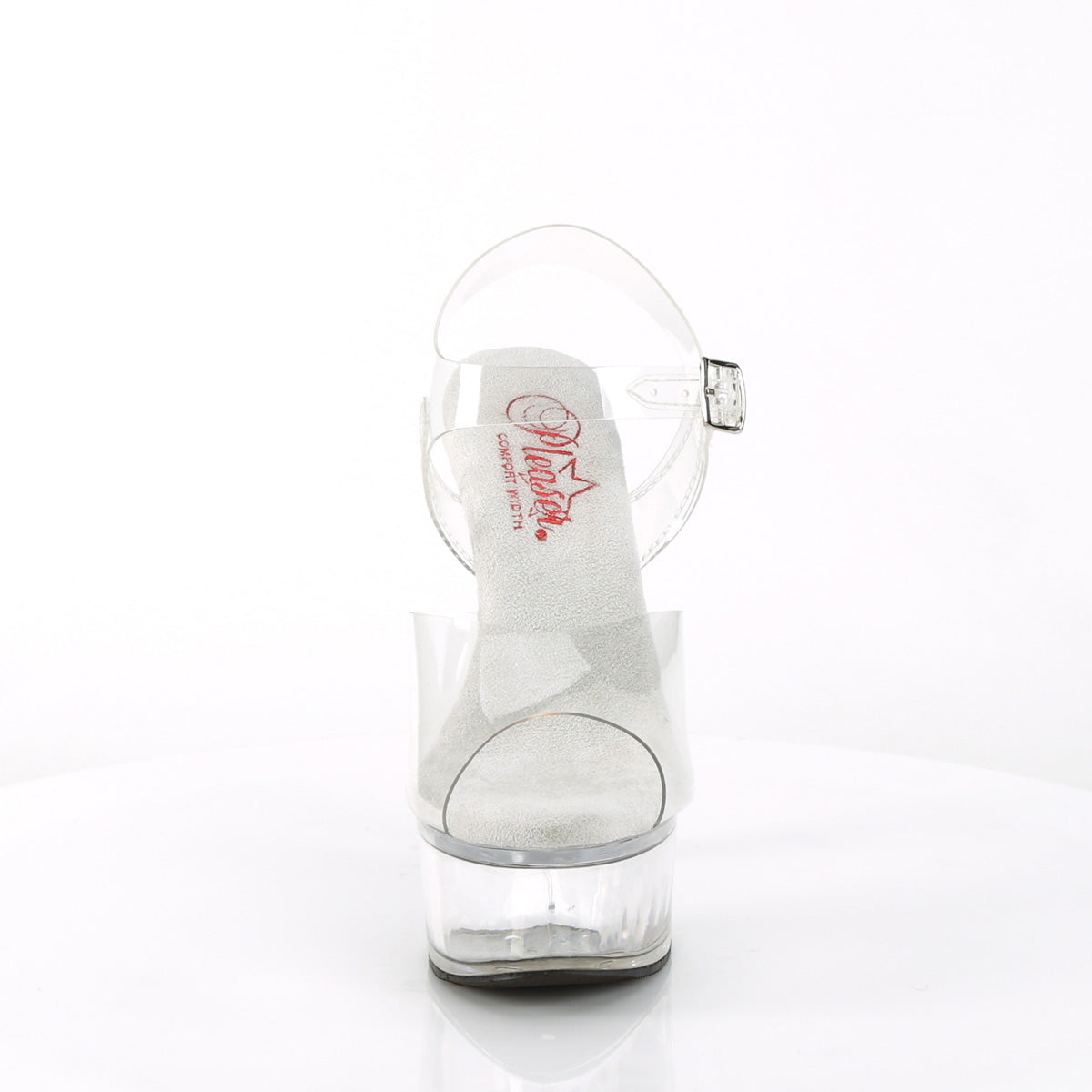 *6" Heel, 1 3/4" PF Comfort Width Ankle Strap Sandal (Pleaser GLM608/C/B)