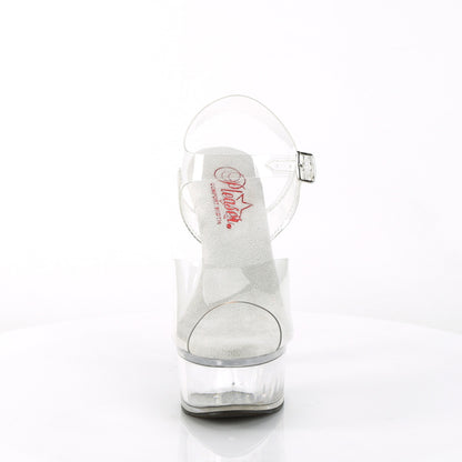 *6" Heel, 1 3/4" PF Comfort Width Ankle Strap Sandal (Pleaser GLM608/C/B)