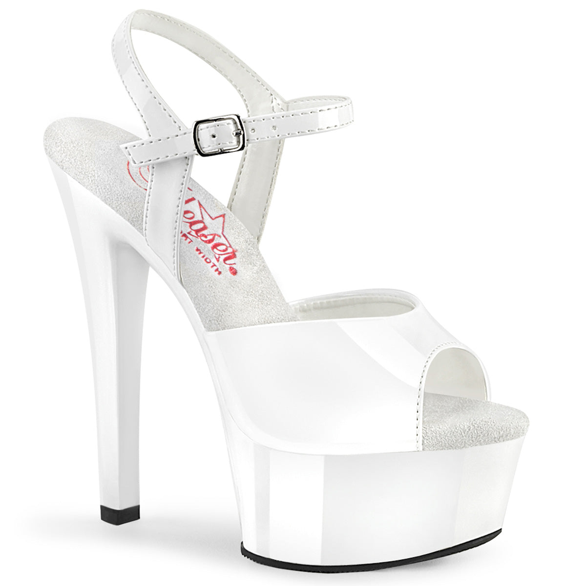 6" Heel, 1 3/4" PF Ankle Strap Sandal (Pleaser GLM609/B/M)