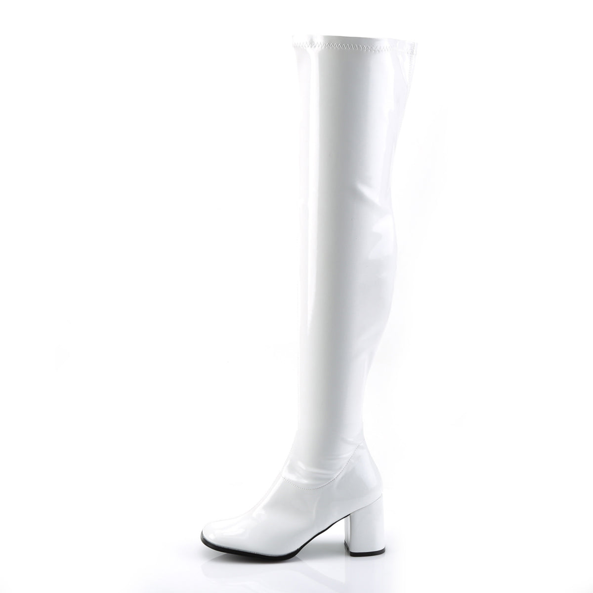 3" Block Heel, Gogo Over-the-Knee Boot, Side Zip (Funtasma GOGO3000/B)