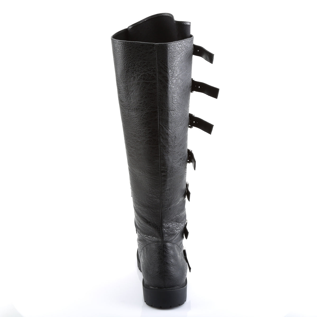 **1 1/2"Heel Men'sPull-on Multi-Buckled Strap Knee High Boot (Funtasma GOTH110/BNPU)