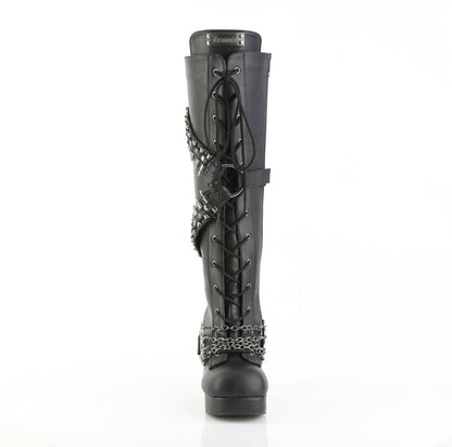 3 3/4" Heel, 1 1/4" PF Knee High Boot, Side Zip (Demonia GOT108/BVL)