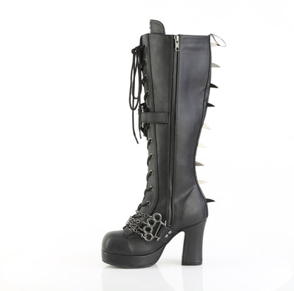 3 3/4" Heel, 1 1/4" PF Knee High Boot, Side Zip (Demonia GOT108/BVL)