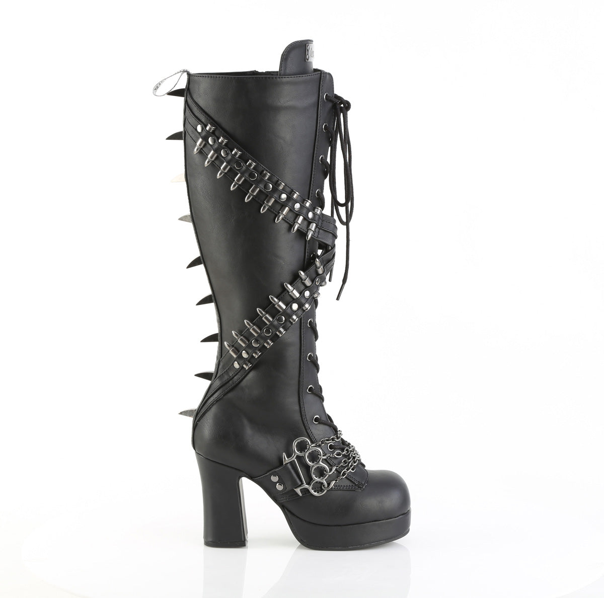 3 3/4" Heel, 1 1/4" PF Knee High Boot, Side Zip (Demonia GOT108/BVL)