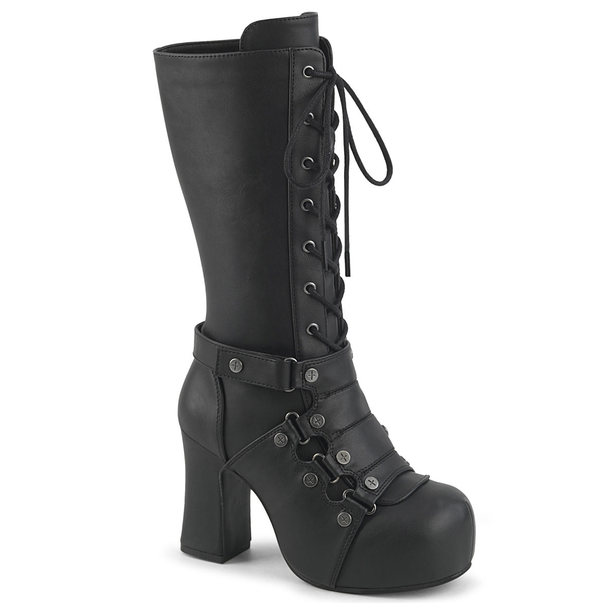 3 3/4" Heel, 1 1/4" PF Mid-Calf Boot, Side Zip (Demonia GOT152/BVL)