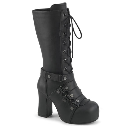 3 3/4" Heel, 1 1/4" PF Mid-Calf Boot, Side Zip (Demonia GOT152/BVL)