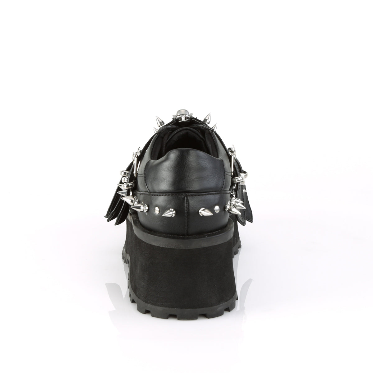 2 3/4" Platform Lace-Up Shoe W/ Metal Toe Cap (Demonia GRAD03/BVL)