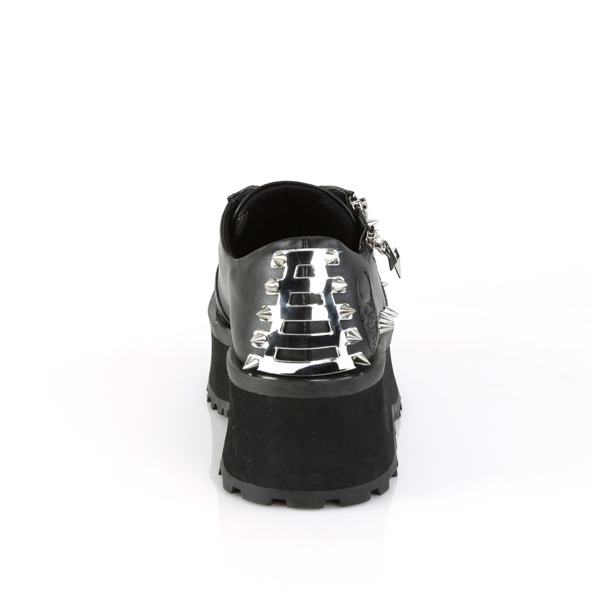 2 3/4" Platform Lace-Up Shoe W/ Metal Toe Cap (Demonia GRAD04/BVL)