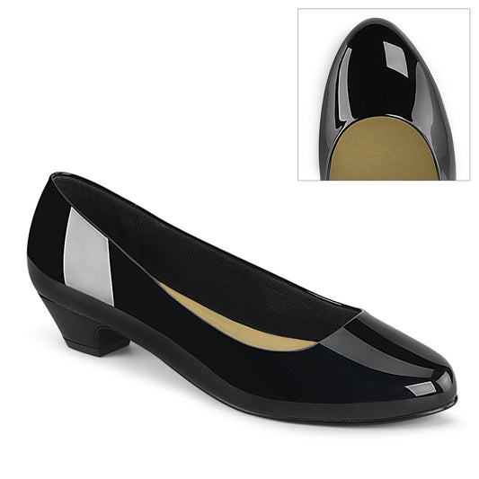 *1 1/4" Block Heel Classic Pump (Pleaser Pink Label GWEN01/B)