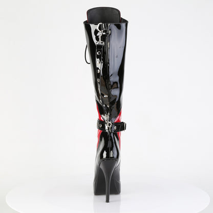 5 1/4" Lace-Up Knee High Boot, Inside Zip (Devious IND2028/B-R)