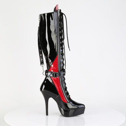 5 1/4" Lace-Up Knee High Boot, Inside Zip (Devious IND2028/B-R)