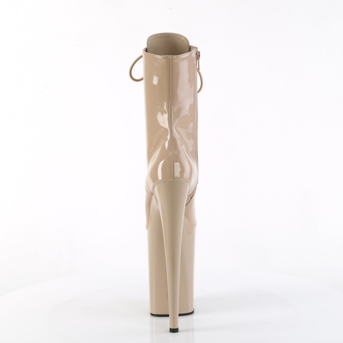 9" Heel, 5 1/4" PF Front Lace-Up Ankle Boot (Pleaser INF1020/B/M)