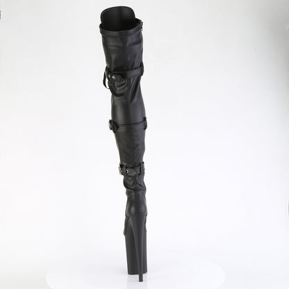 9" Heel, 5 1/4" PF Lace-Up Front Thigh High Boot, Side Zip (Pleaser INF3028/B/M)