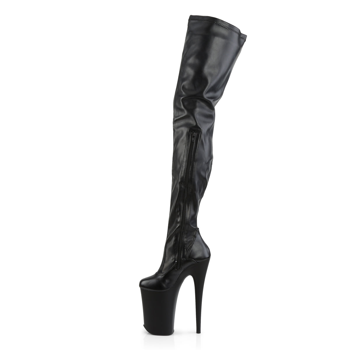 9" Heel, 5 1/4" PF Stretch Crotch Boot, Side Zip (Pleaser INF4000/B/M)