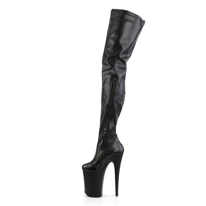 9" Heel, 5 1/4" PF Stretch Crotch Boot, Side Zip (Pleaser INF4000/B/M)