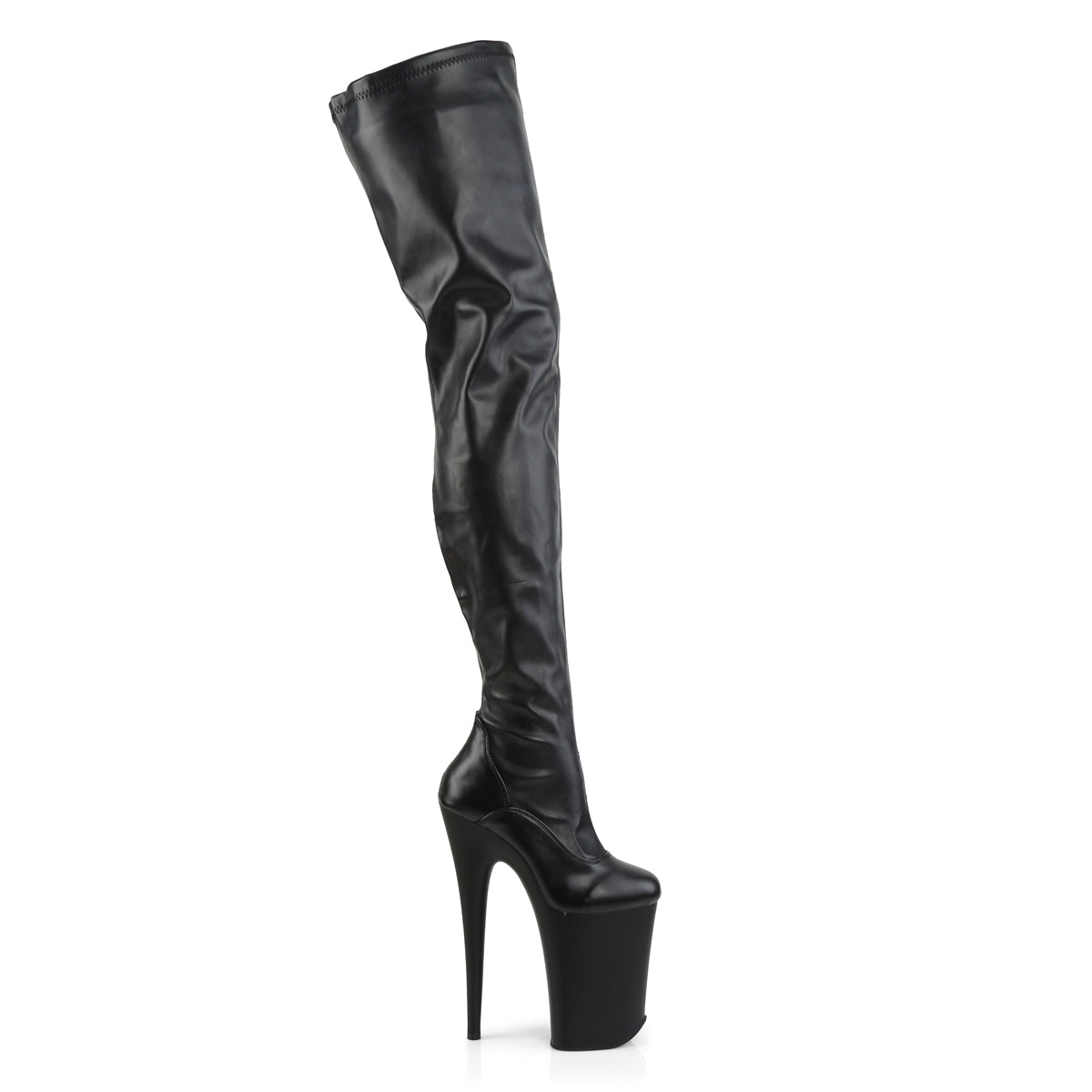 9" Heel, 5 1/4" PF Stretch Crotch Boot, Side Zip (Pleaser INF4000/B/M)