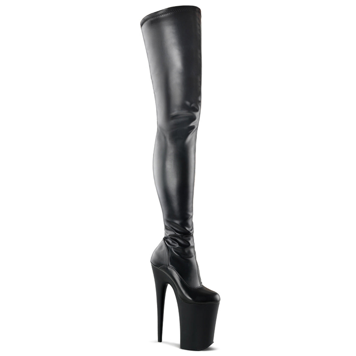 9" Heel, 5 1/4" PF Stretch Crotch Boot, Side Zip (Pleaser INF4000/B/M)