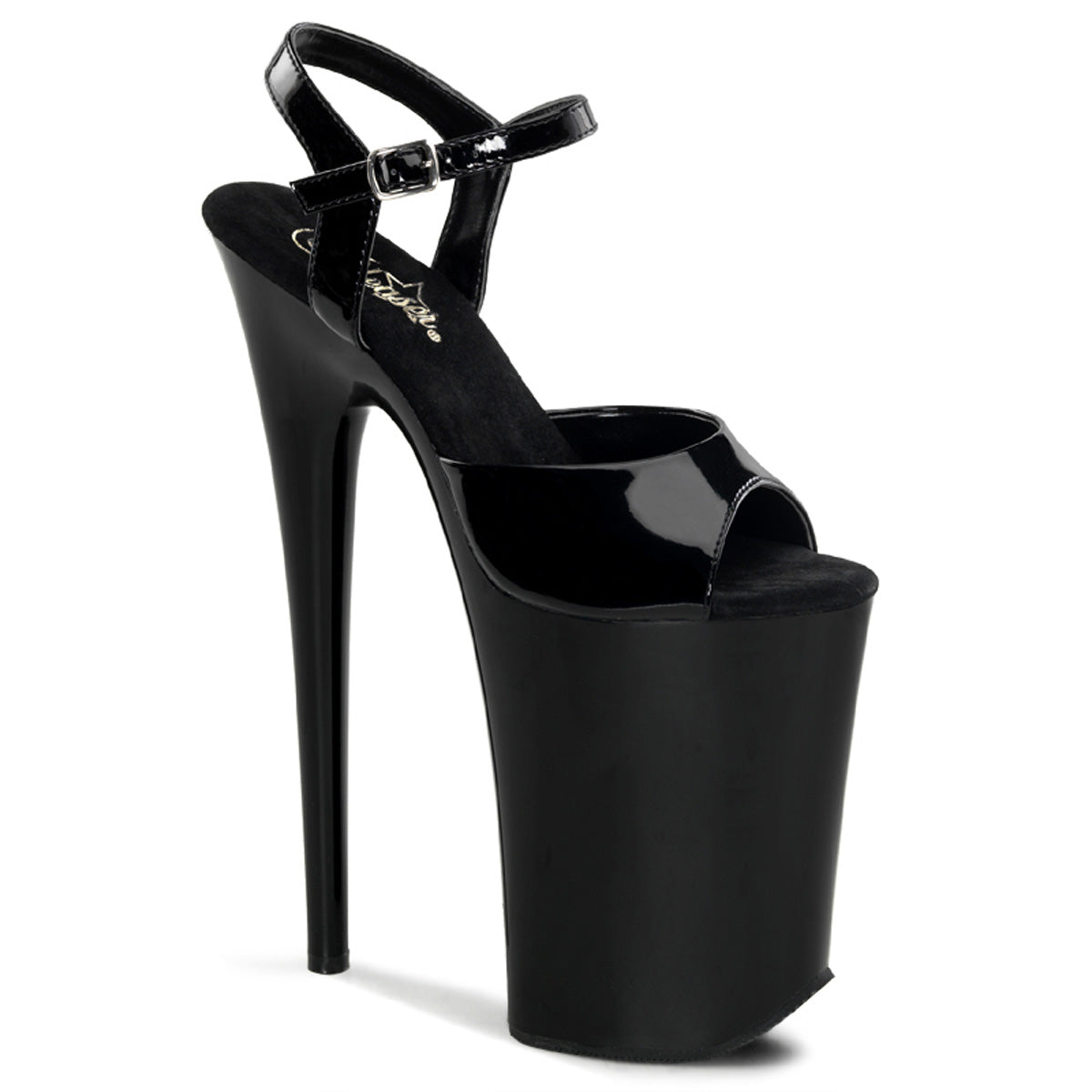 9" Heel, 5 1/4" PF Ankle Strap Sandal (Pleaser INF909/B/M)