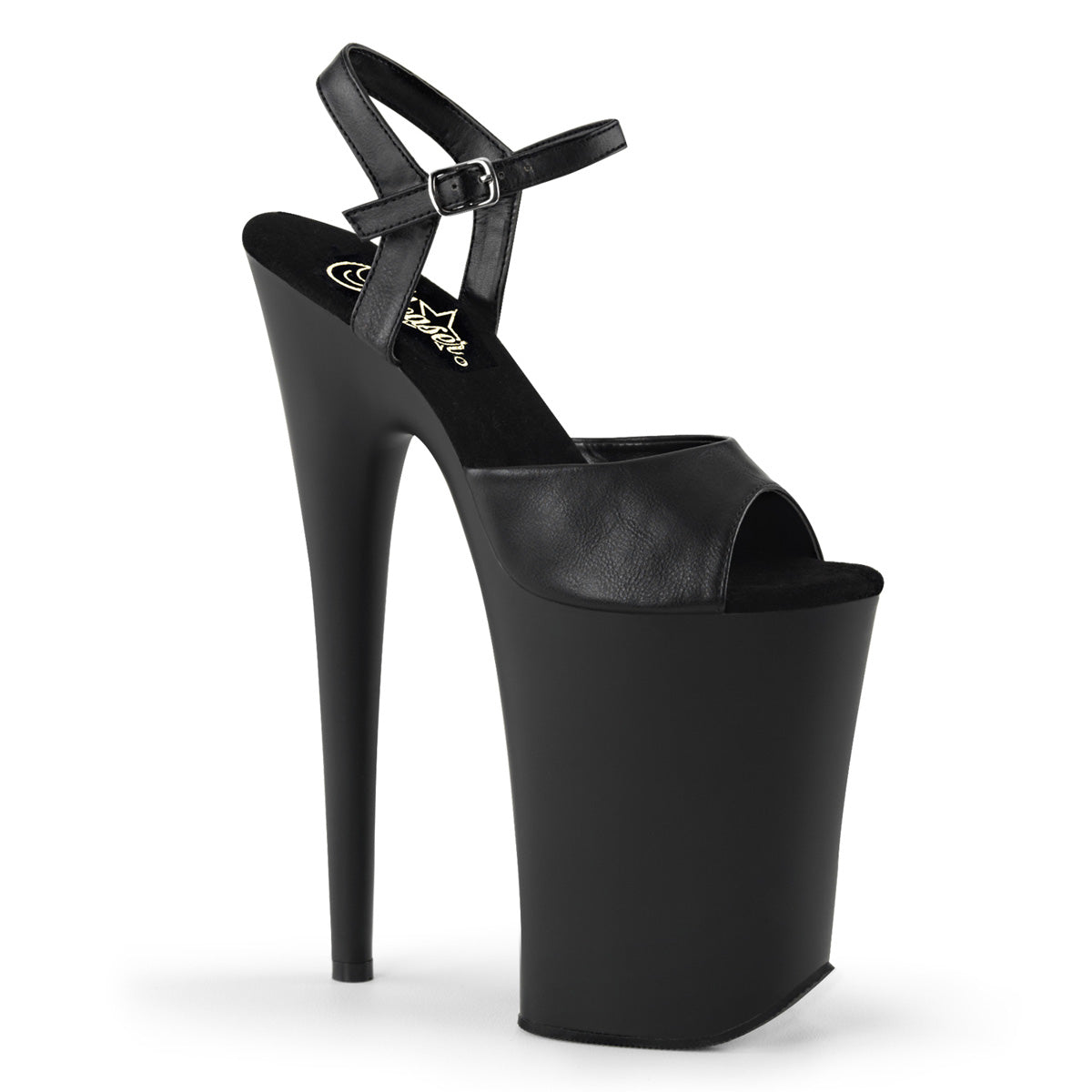 9" Heel, 5 1/4" PF Ankle Strap Sandal (Pleaser INF909/B/M)